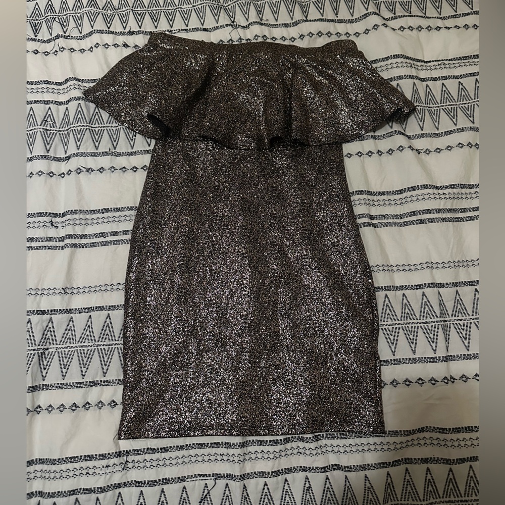 Rue21 Glittery Black and Gold Top